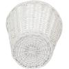 Household Essentials Black Small Willow Wicker Waste Basket(White)
