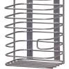 Household Essentials Cabinet Door Trash Bag Holder, Steel Frame, Satin Nickel Powder Coating, Perfect for Disposable Bags and Other Necessities, Easy Installation, Hardware Included