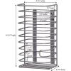 Household Essentials Cabinet Door Trash Bag Holder, Steel Frame, Satin Nickel Powder Coating, Perfect for Disposable Bags and Other Necessities, Easy Installation, Hardware Included