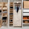 Household Essentials Cedarline Hanging Wardrobe, Heavy-Duty Cotton Canvas, Breathable, Versatile, Natural
