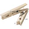 Household Essentials Classic Birchwood Clothespins, Bag of 50(Bag of 50 (Pack of 12))