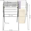 Household Essentials Clothes Drying Rack, Foldable, Expandable and Collapsible Laundry Drying Rack, Silver(Bronze)