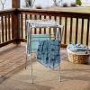 Household Essentials Clothes Drying Rack, Foldable, Expandable and Collapsible Laundry Drying Rack, Silver(Silver)