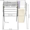 Household Essentials Clothes Drying Rack, Foldable, Expandable and Collapsible Laundry Drying Rack, Silver(Silver)