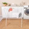 Household Essentials Clothes Drying Rack, Foldable, Expandable and Collapsible Laundry Drying Rack, Silver(White)