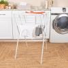 Household Essentials Clothes Drying Rack, Foldable, Expandable and Collapsible Laundry Drying Rack, Silver(White)