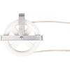 Household Essentials Clothesline Pulley, Durable PP Wheel with UV Protection, Zinc-Plated Metal Frame, Silver and White