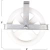 Household Essentials Clothesline Pulley, Durable PP Wheel with UV Protection, Zinc-Plated Metal Frame, Silver and White