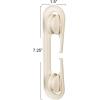 Household Essentials Clothesline Spreader, Durable Plastic Body with Strong PP Wheels, Off-White