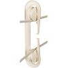 Household Essentials Clothesline Spreader, Durable Plastic Body with Strong PP Wheels, Off-White