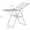 Household Essentials Collapsible Adjustable Gullwing Metal Clothes Drying Rack, Grey