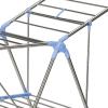 Household Essentials Collapsible Adjustable Gullwing Metal Clothes Drying Rack, Grey