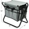 Household Essentials Collapsible Utility Stool, Tan(Grey)