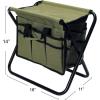 Household Essentials Collapsible Utility Stool, Tan(Olive Green)