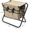 Household Essentials Collapsible Utility Stool, Tan(Tan)