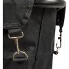 Household Essentials Commercial Laundry Cart with Rolling Caster Wheels, Natural Canvas Liner with Black Steel Frame(Black/Black)