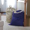 Household Essentials Cotton Laundry Bag, Large, 100% Cotton, Drawstring Top with Cord Lock, Machine Washable, 3 to 4 Load Capacity, Versatile and Compact, Breathable, Foldable, Natural(2-Pack)