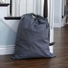 Household Essentials Cotton Laundry Bag, Large, 100% Cotton, Drawstring Top with Cord Lock, Machine Washable, 3 to 4 Load Capacity, Versatile and Compact, Breathable, Foldable, Natural(Grey)