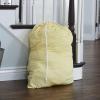Household Essentials Cotton Laundry Bag, Large, 100% Cotton, Drawstring Top with Cord Lock, Machine Washable, 3 to 4 Load Capacity, Versatile and Compact, Breathable, Foldable, Natural(Yellow)