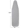 Household Essentials Deluxe Ironing Board Replacement Pad and Cover, Sewing Guide Pattern, Cream(Grey Checkered)