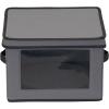 Household Essentials Dinner Plate Storage Box, Strong Frame and Handles, Windowed Panel, Fully Removable Lid, Stackable and Foldable, Perfect for Preserving Your Dinnerware, Gray(Grey)