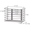 Household Essentials Door Mount Cabinet Organizer, Steel Wire Basket, Attractive Nickel Powder Coating, Great for Saving Space, Mounts to Solid Surface with Hardware Included(Nickel Powder Finish)