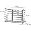 Household Essentials Door Mount Cabinet Organizer, Steel Wire Basket, Attractive Nickel Powder Coating, Great for Saving Space, Mounts to Solid Surface with Hardware Included(Nickel Powder Finish)