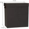 Household Essentials Double Laundry Hamper with Lid and Grommet Handles, Desert Sand Sorter(Cobblestone)