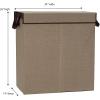 Household Essentials Double Laundry Hamper with Lid and Grommet Handles, Desert Sand Sorter(Sand)