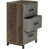 Household Essentials Dresser Tower Chest of Drawers Coastal Oak Rustic Wood Grain with 4 Beige Strorage Drawers(Ashwood)
