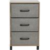 Household Essentials Dresser Tower Chest of Drawers Coastal Oak Rustic Wood Grain with 4 Beige Strorage Drawers(Ashwood)