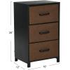 Household Essentials Dresser Tower Chest of Drawers Coastal Oak Rustic Wood Grain with 4 Beige Strorage Drawers(Black Oak)
