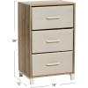 Household Essentials Dresser Tower Chest of Drawers Coastal Oak Rustic Wood Grain with 4 Beige Strorage Drawers(Coastal Oak)
