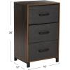 Household Essentials Dresser Tower Chest of Drawers Coastal Oak Rustic Wood Grain with 4 Beige Strorage Drawers(Walnut2)