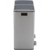 Household Essentials Dual Compartment Trash Can with 30 Liter / 8 Gallon Medium Bins, Stainless Steel, for Trash and Recycling 94603-1