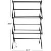 Household Essentials Folding Clothes Drying Rack with Strong Steel Frame and 11 Coated Dowels, White(Black/Black)
