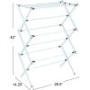 Household Essentials Folding Clothes Drying Rack with Strong Steel Frame and 11 Coated Dowels, White(White/Black)