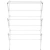 Household Essentials Folding Clothes Drying Rack with Strong Steel Frame and 11 Coated Dowels, White(White/White)