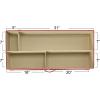 Household Essentials Gift Wrapping Paper Organizer(Natural/Red)