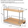 Household Essentials Glidez Bamboo and Steel Pull-Out/Slide-Out Storage Organizer for Under Cabinet Use – 1-Tier Design – Fits Standard Size Cabinet or Shelf, Natural(Steel Rim Undersink)
