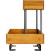Household Essentials Glidez Bamboo and Steel Pull-Out/Slide-Out Storage Organizer for Under Cabinet Use – 1-Tier Design – Fits Standard Size Cabinet or Shelf, Natural(Undersink)