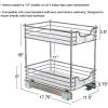 Household Essentials Glidez Chrome-Plated Steel 2-Tier Sliding Under Sink Cabinet Organizer, Chrome(2-Tier)