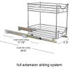 Household Essentials Glidez Chrome-Plated Steel 2-Tier Sliding Under Sink Cabinet Organizer, Chrome(2-Tier)