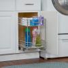 Household Essentials Glidez Chrome-Plated Steel 2-Tier Sliding Under Sink Cabinet Organizer, Chrome(2-Tier)