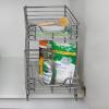 Household Essentials Glidez Chrome-Plated Steel 2-Tier Sliding Under Sink Cabinet Organizer, Chrome(2-Tier Sliding)