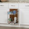 Household Essentials Glidez Chrome-Plated Steel 2-Tier Sliding Under Sink Cabinet Organizer, Chrome(2-Tier Sliding)
