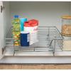 Household Essentials Glidez Chrome-Plated Steel 2-Tier Sliding Under Sink Cabinet Organizer, Chrome(Single Tier Sliding)