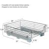 Household Essentials Glidez Chrome-Plated Steel 2-Tier Sliding Under Sink Cabinet Organizer, Chrome(Single Tier Sliding)