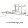 Household Essentials Glidez Chrome-Plated Steel and Faux Marble Pull-Out/Slide-Out Storage Organizer for Under Sink or Cabinet – 2-Tier Design – Fits Standard Size Cabinet or Shelf, White and Chrome(Undersink)