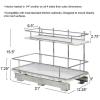 Household Essentials Glidez Chrome-Plated Steel and Faux Marble Pull-Out/Slide-Out Storage Organizer for Under Sink or Cabinet – 2-Tier Design – Fits Standard Size Cabinet or Shelf, White and Chrome(Undersink)